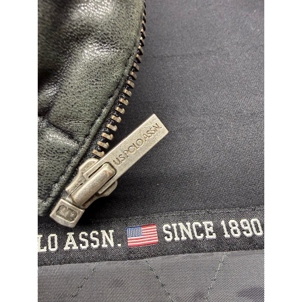 Vintage Genuine Leather U.S. Polo Assn. Full Zip Jacket Men's XL - Picture 5 of 16